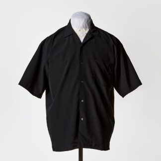 『the A』 / Wool Open Collar Shirt (ブラック)